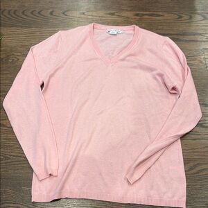 Pink V-Neck Women's Sweater